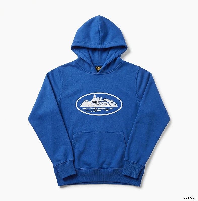 Corteiz Boat Logo Trendy Blue Sweatshirt