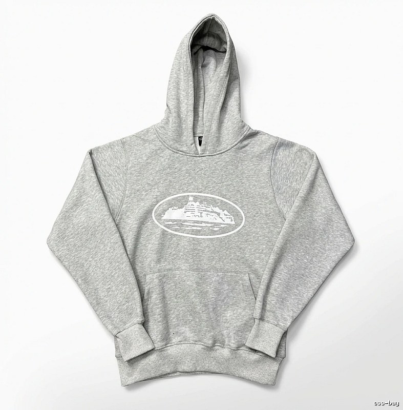 Corteiz Grey Minimalist Style Hoodie