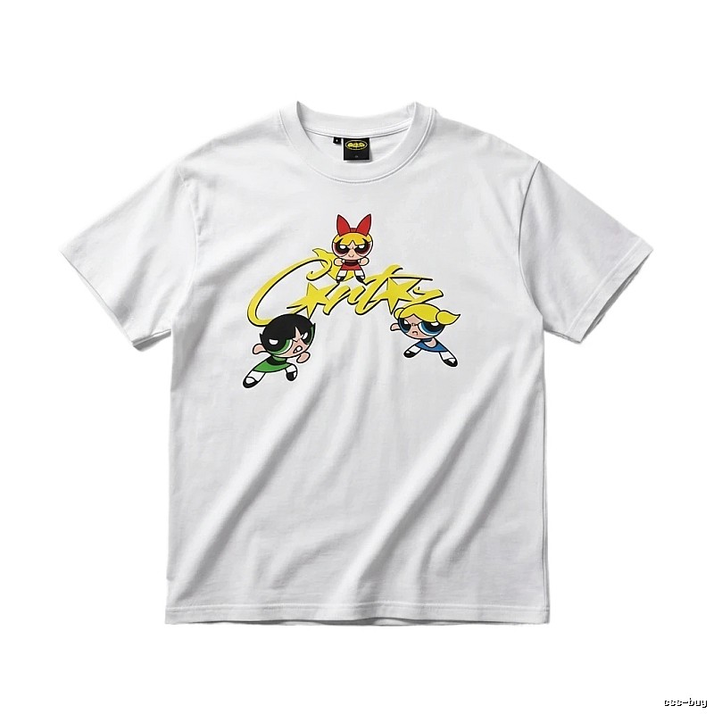 Corteiz Powerpuff Girls Cartoon White T-shirt