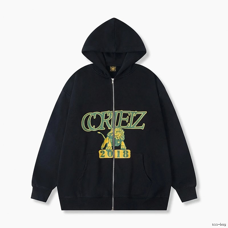 Corteiz Printed Trendy and Cool Black Sweatshirt
