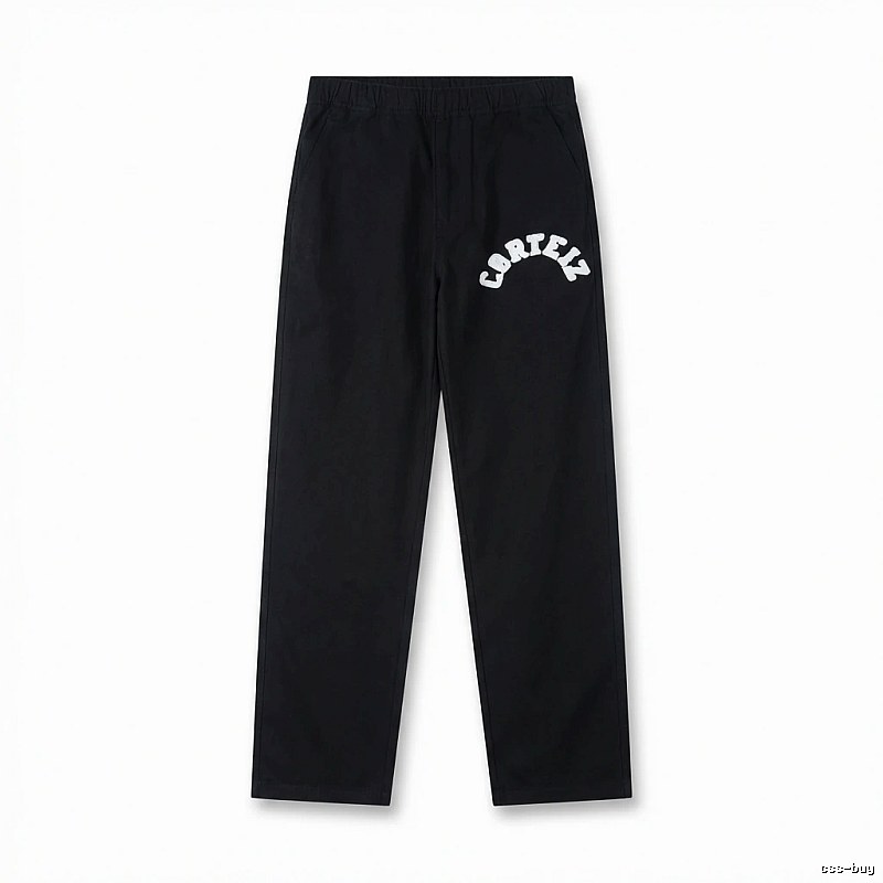 Corteiz retro-style black trousers