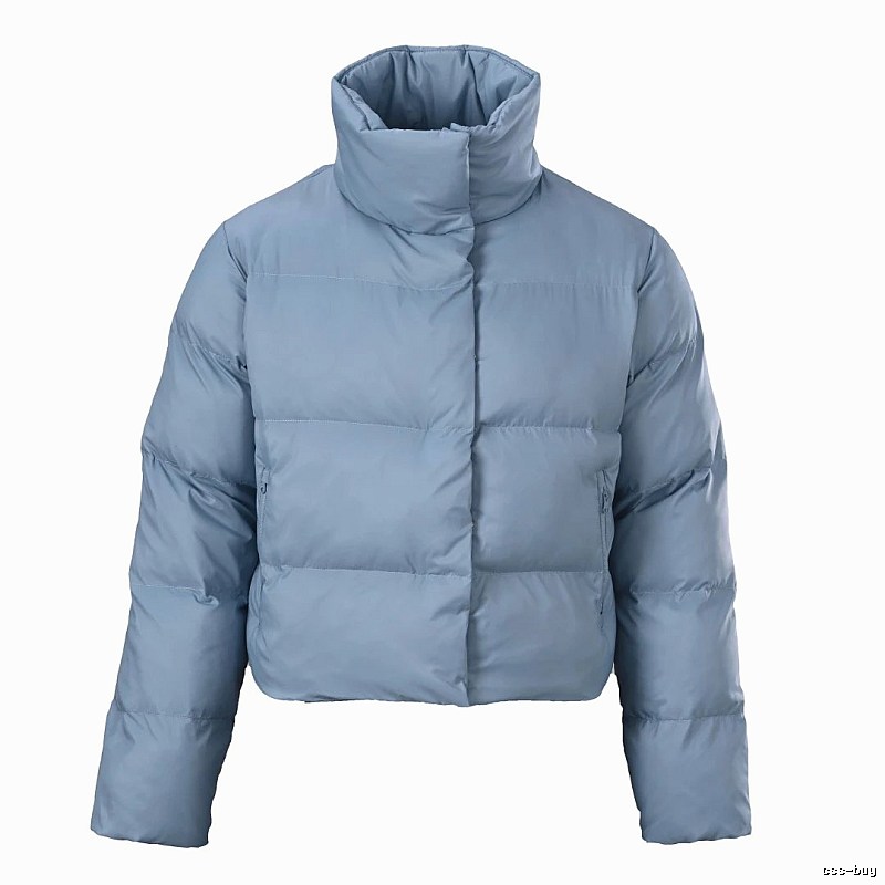 Cropped Puffer Jacket with high collar and boxy insulated silhouette - Independent Style Weekend Edit