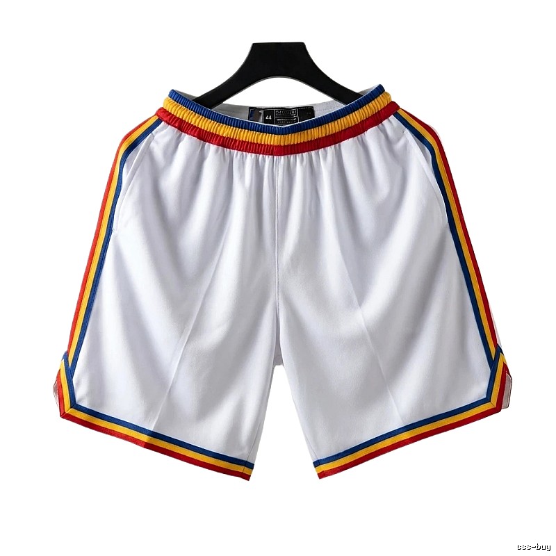Curry series retro-style white shorts