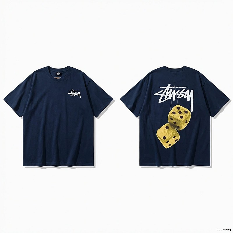 Dark blue T-shirt with Stussy dice pattern