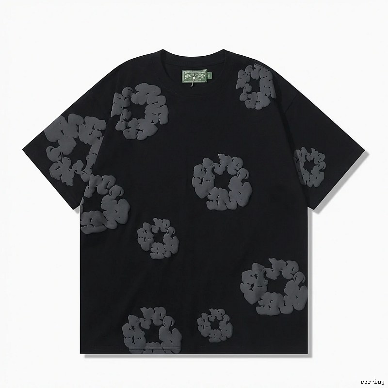 DENIM TEARS Dark Style Black Short-Sleeve