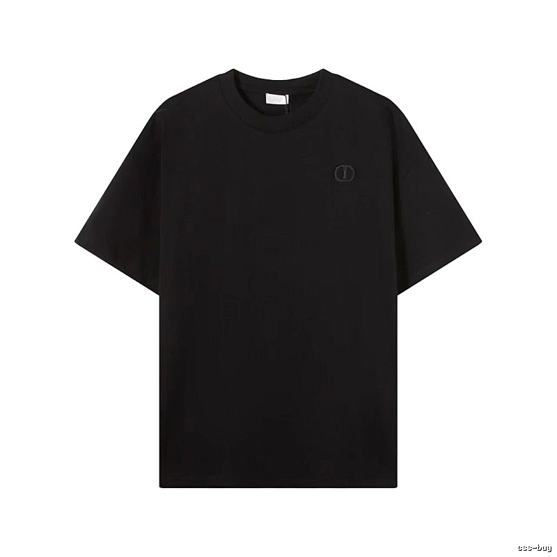 Dior Classic Collection Minimalist Style Black T-Shirt