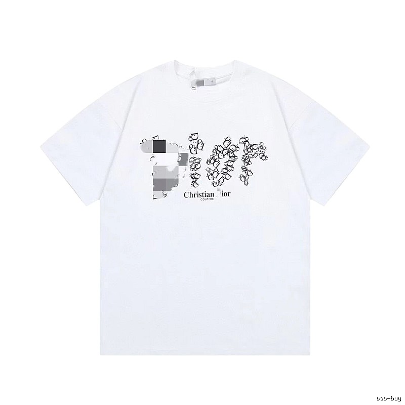 Dior Monogram All-Over Printed Trendy White T-Shirt