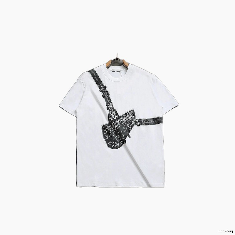 Dior Monogram Collection Light Luxury Style White T-Shirt