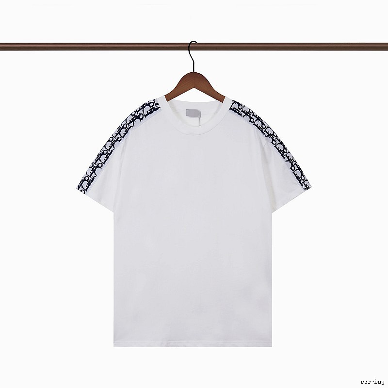 Dior Monogram Logo Tape Casual White T-Shirt
