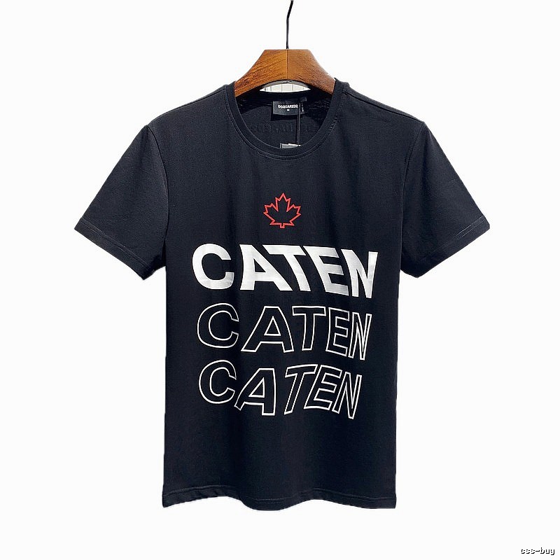 DSQ2 CATEN Printed Trendy Black T-Shirt