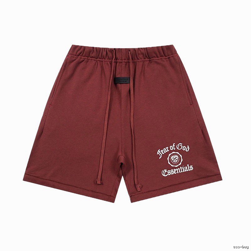 Essentials casual style burgundy shorts