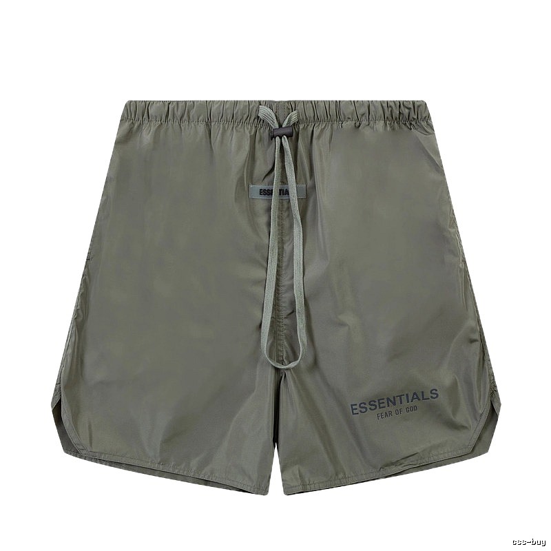ESSENTIALS casual style military green shorts
