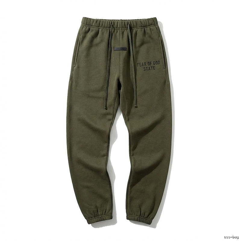 ESSENTIALS casual style olive green sweatpants