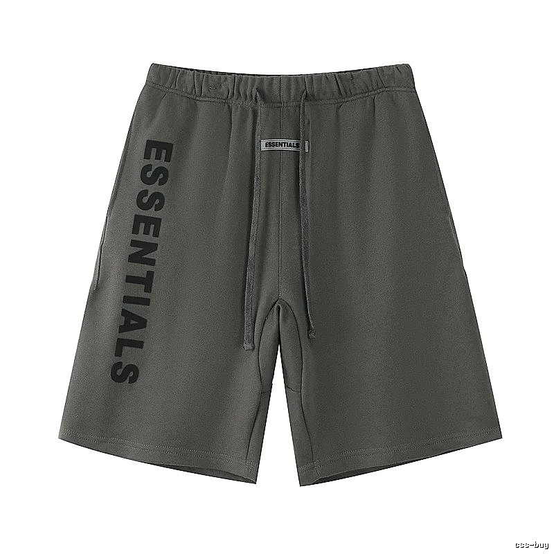 ESSENTIALS Letter Style Dark Grey Shorts