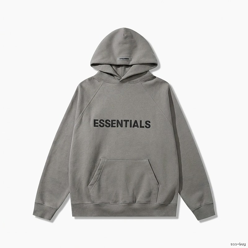 ESSENTIALS minimalist gray hoodie