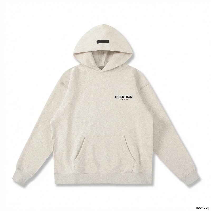 ESSENTIALS minimalist light beige hoodie