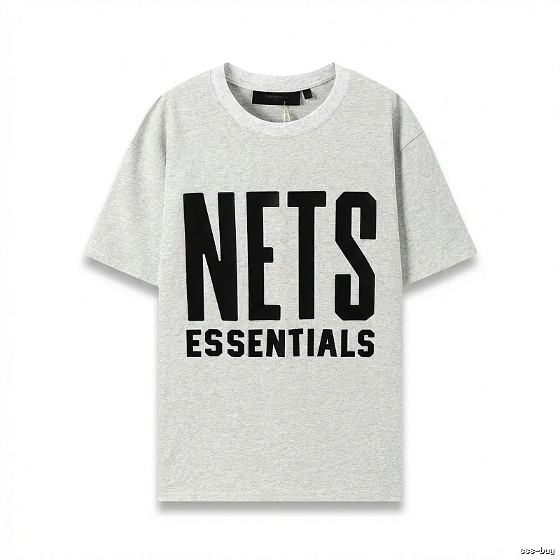 ESSENTIALS Trendy Brand Simple Style Grey T-shirt