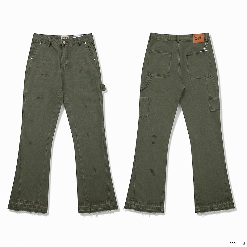 Gallery Dept. Distressed Style Military Green Utility Pants