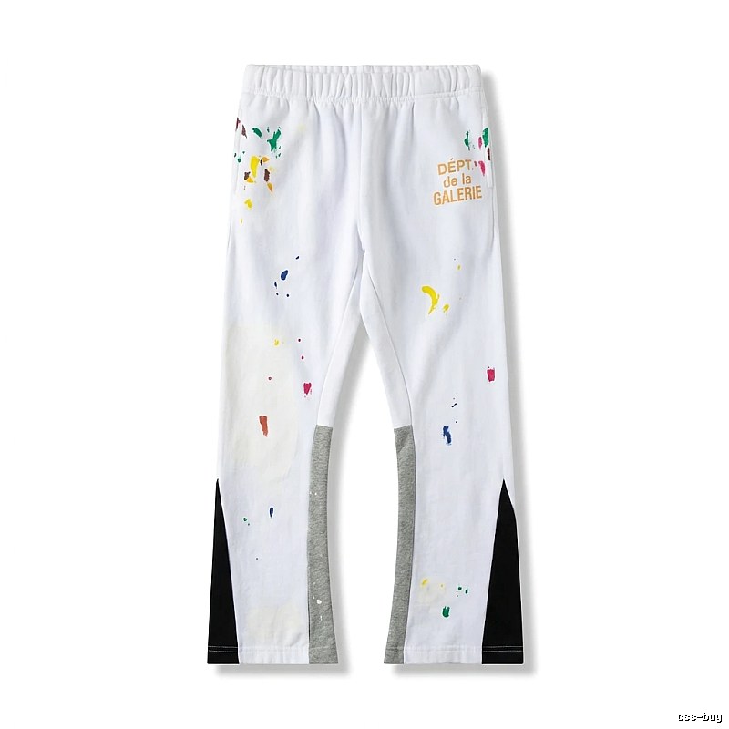 Gallery Dept Graffiti Style White Long Trousers