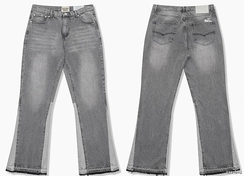 Gallery Dept. patchwork style gray jeans