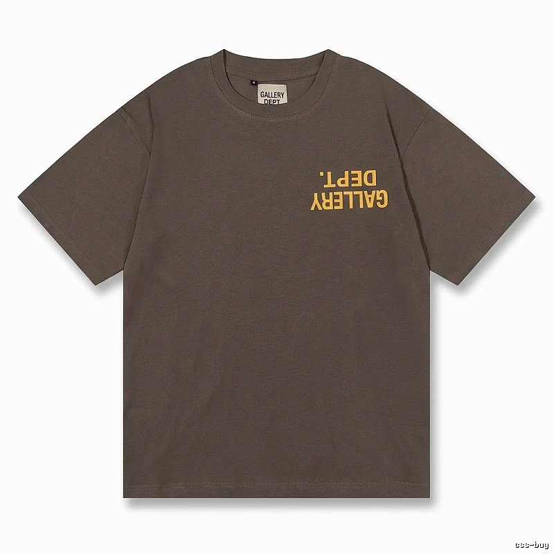 Gallery Dept Retro Style Dark Coffee T-shirt