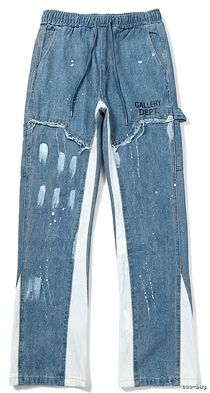 Gallery Dept Ripped Denim Blue Long Pants