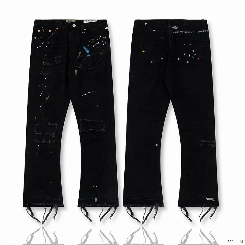 Gallery Dept Ripped Trendy Black Jeans