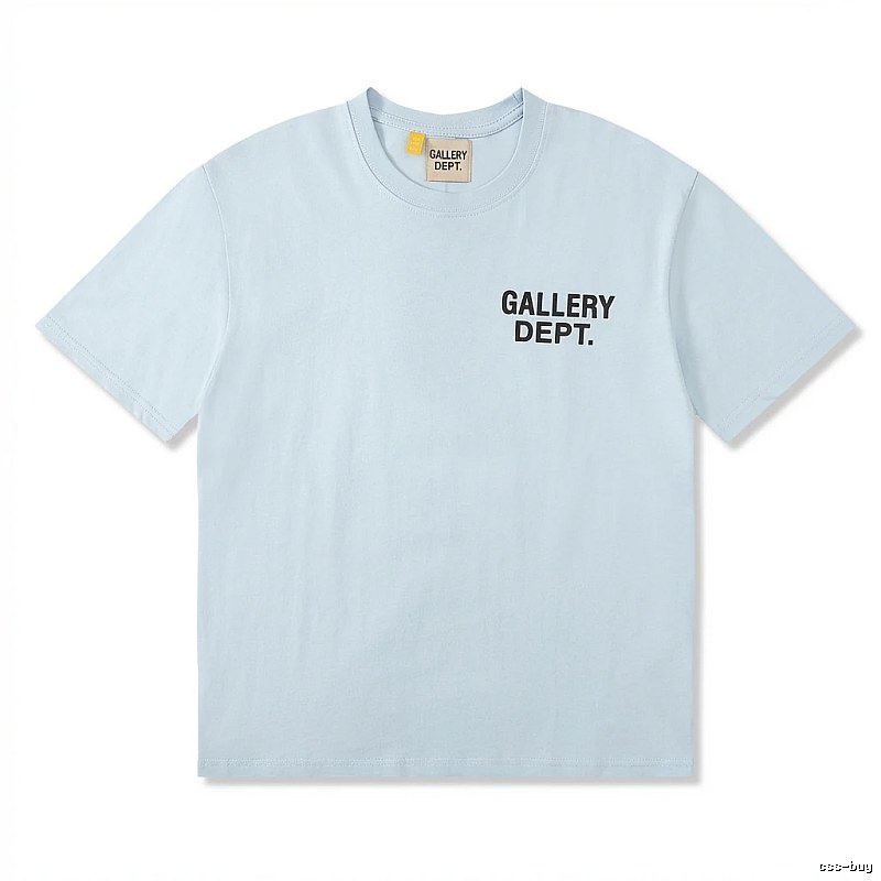 Gallery Dept Simple Style Light Blue T-shirt