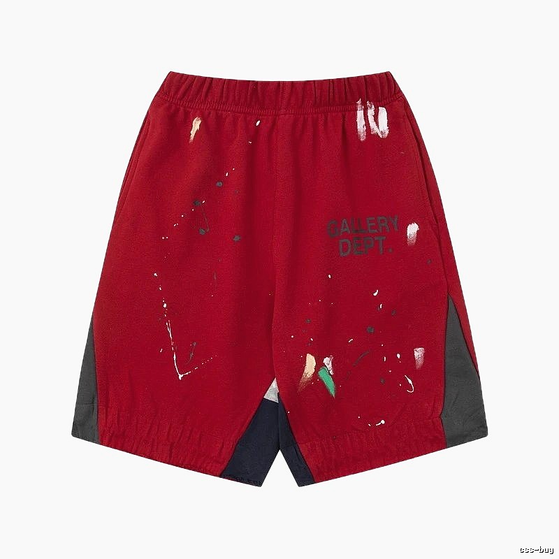 Gallery Dept splashed-ink style red shorts