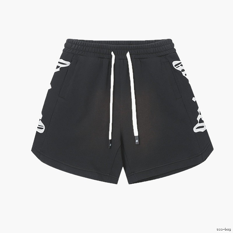Godspeed skeleton print street style black shorts