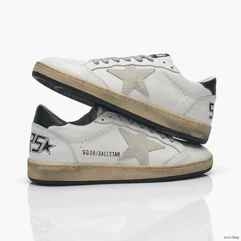 Golden Goose Ballstar retro-style white shoes