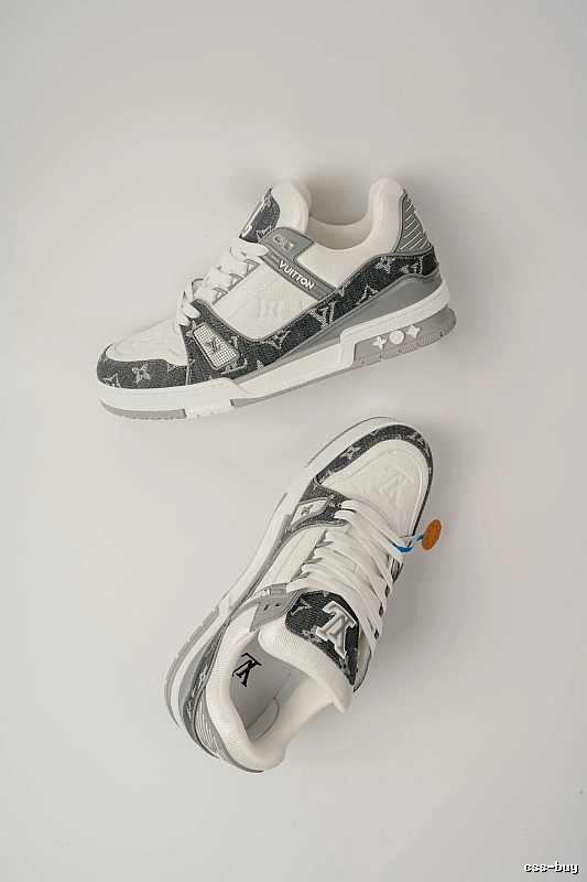 Gray White Low-top Pair from Louis Vuitton Gray Low-top Sneaker for Streetwear Looks