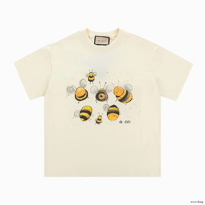 Gucci Bee Graffiti Casual Style Off-white T-shirt