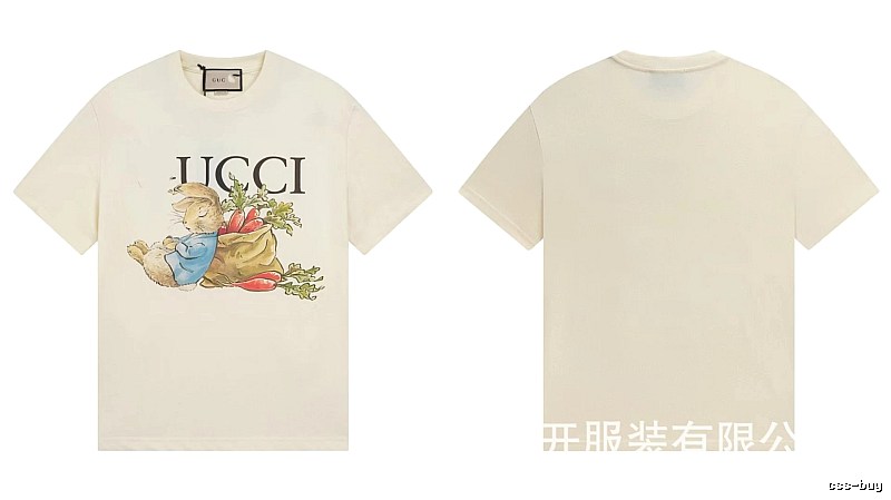 Gucci Peter Rabbit Vintage Style Off-White Short-Sleeve T-Shirt