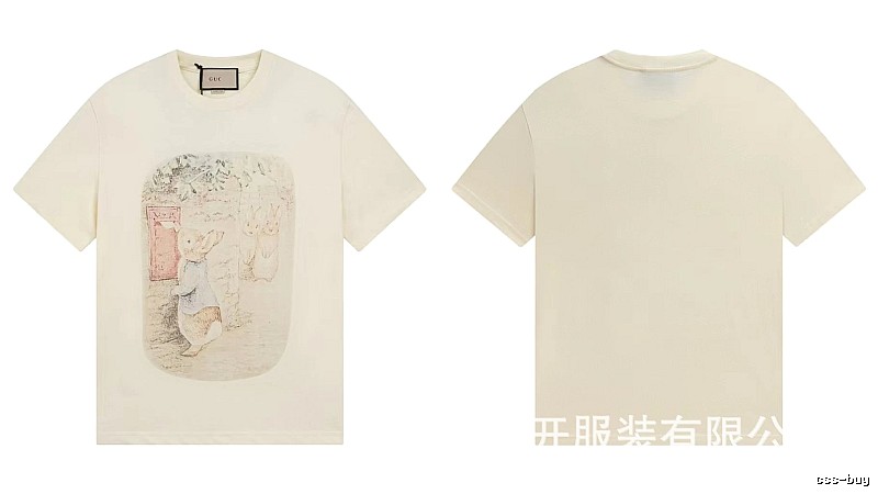 Gucci x Peter Rabbit Co-branded Vintage-style Off-white T-Shirt