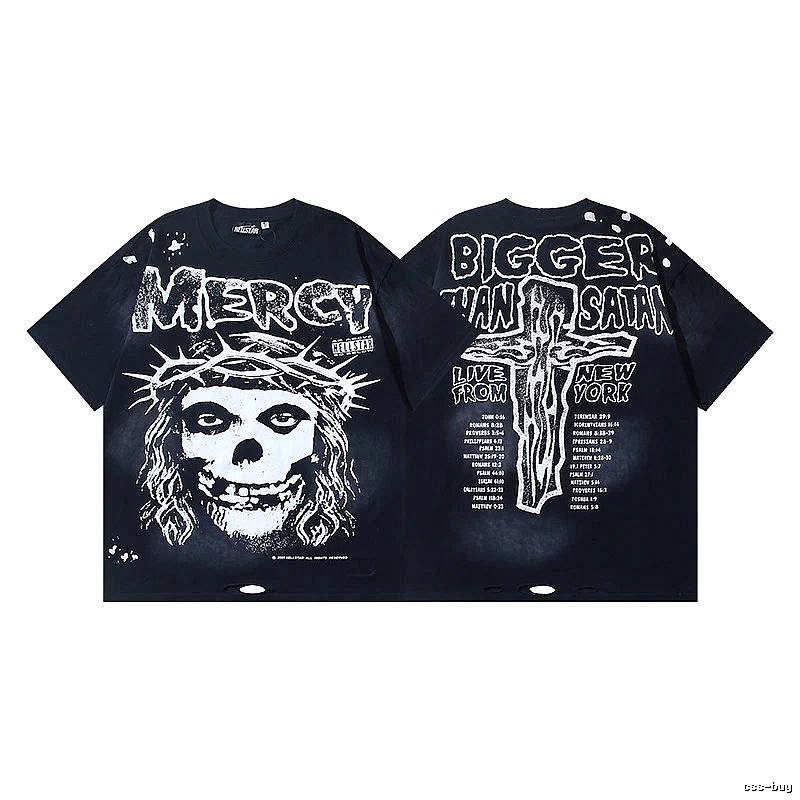 Hellstar Skull Print Dark Style Black T-Shirt