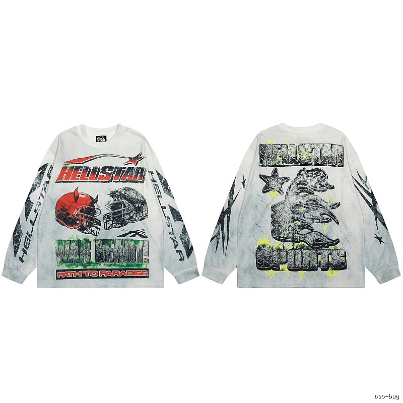 Hellstar Sports Vintage Distressed Off-white Long Sleeve T-Shirt