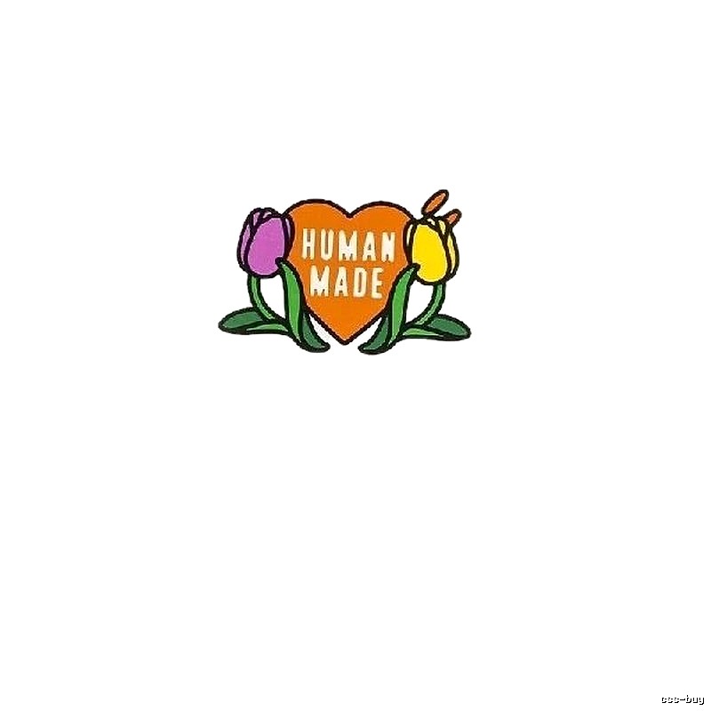 HUMAN MADE Heart Tulip Japanese Streetwear Off-white T-shirt
