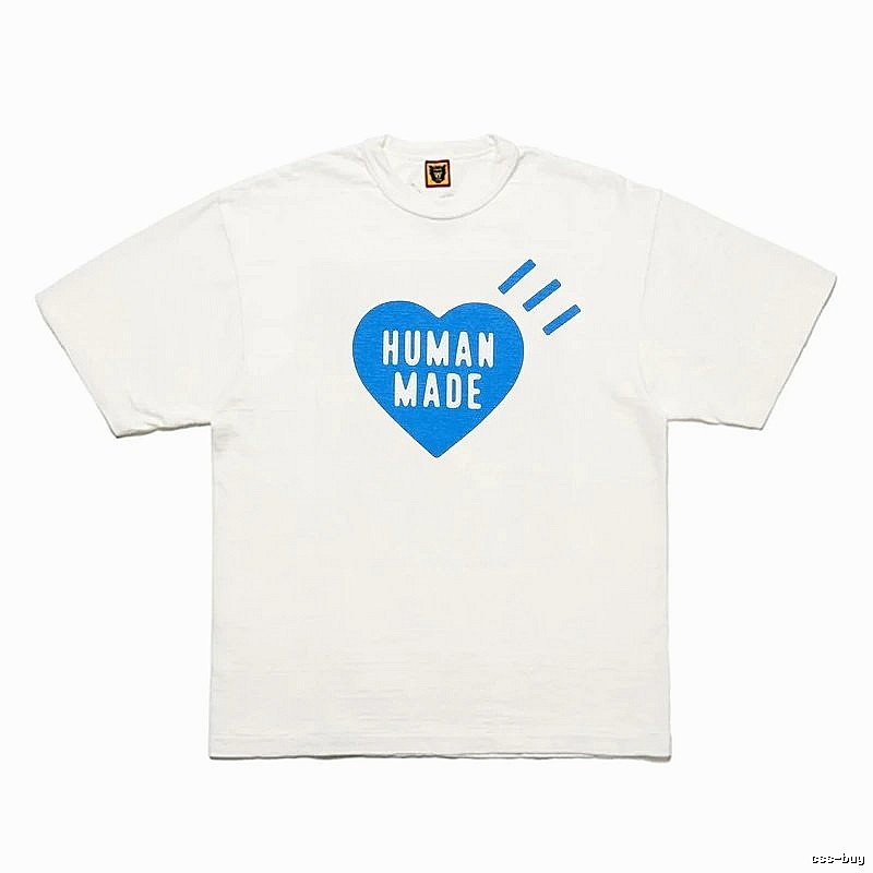 Human Made Resort Heart logo T-shirt Black Green Human for Travel Looks