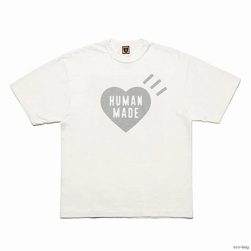 Human Made Statement Heart logo T-shirt Black Green Human for Easy Pairing
