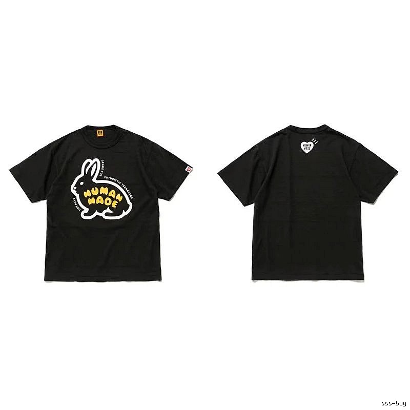 Human Made Streetwear Heart logo T-shirt Black Green Human with Practical Shape