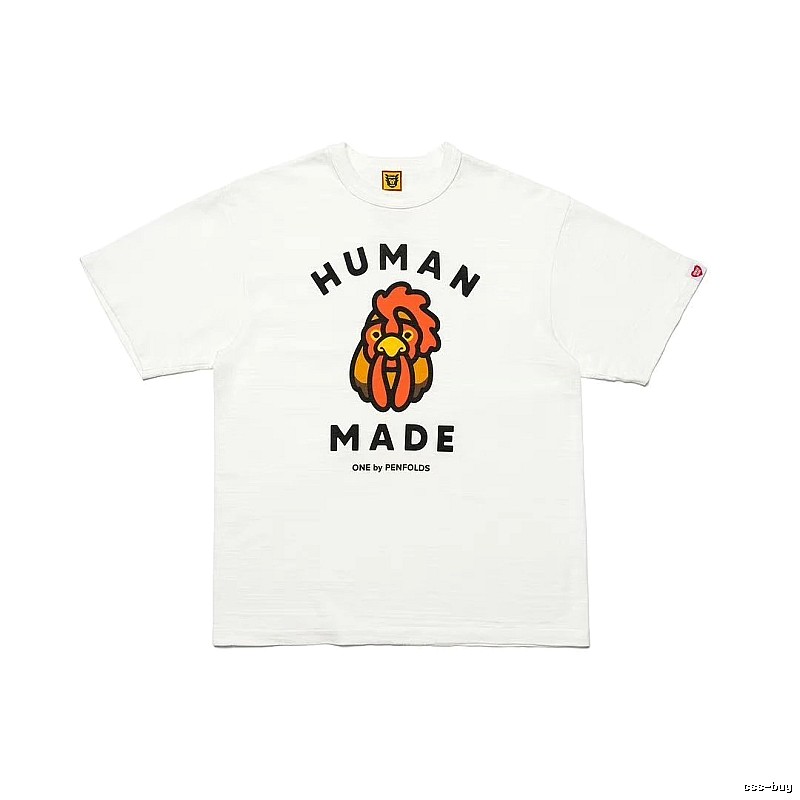 HUMAN MADE x Le Coq Sportif Co-branded Japanese Streetwear White T-Shirt