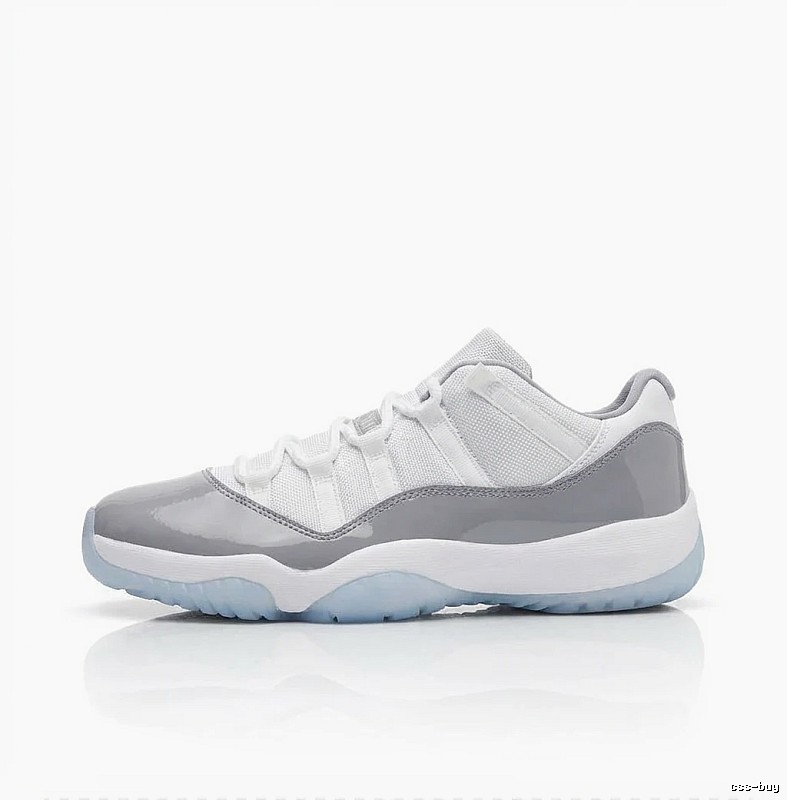 Jordan 11 Low - Top Grey - White Athletic Shoes