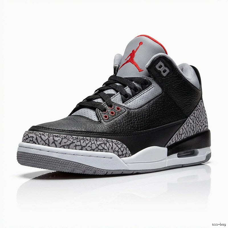 Jordan AJ3 Black Cement Retro Athletic Shoes