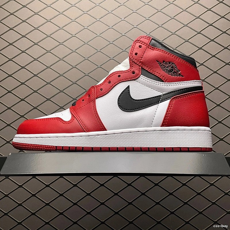 Jordan Red, White and Black Basketball High-Tops Highlighting Contrast Midsole Blocks