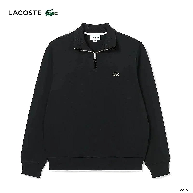 Lacoste Classic Quarter-zip sweatshirt Black Quarter Zip for Daily Styling
