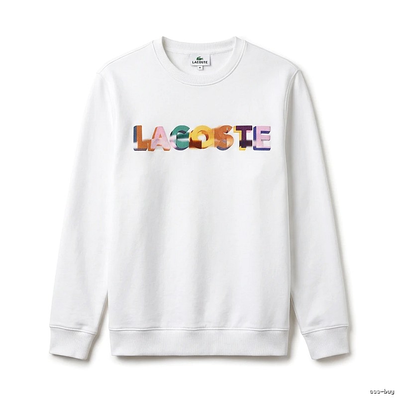 Lacoste Colorful Letter Style White Sweatshirt