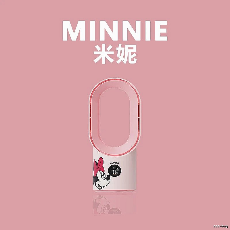 Lotso Office Fan Misting Bladeless Fan Minnie Character Misting Bladeless Smart Control Oscillation Digital Display Long Runtime Two Mist Levels