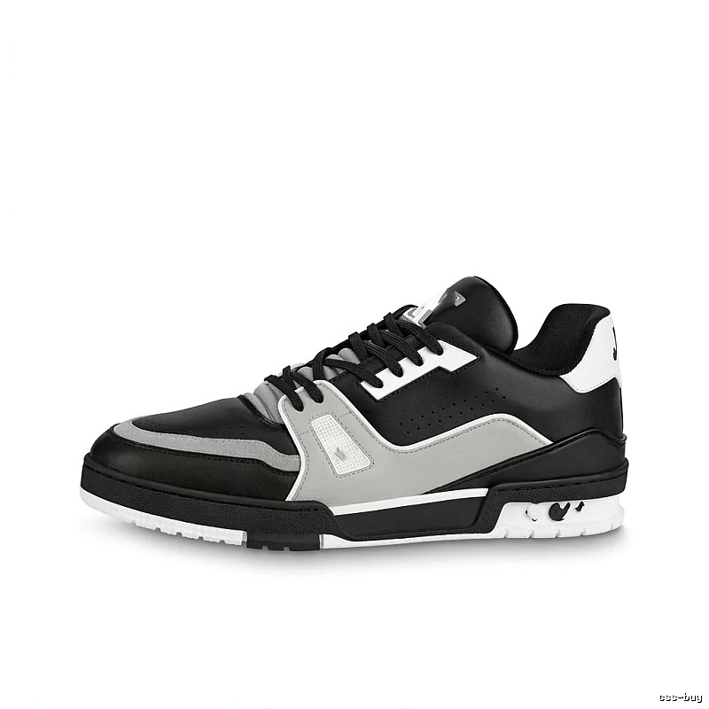 Louis Vuitton black, white and grey sporty style sneakers