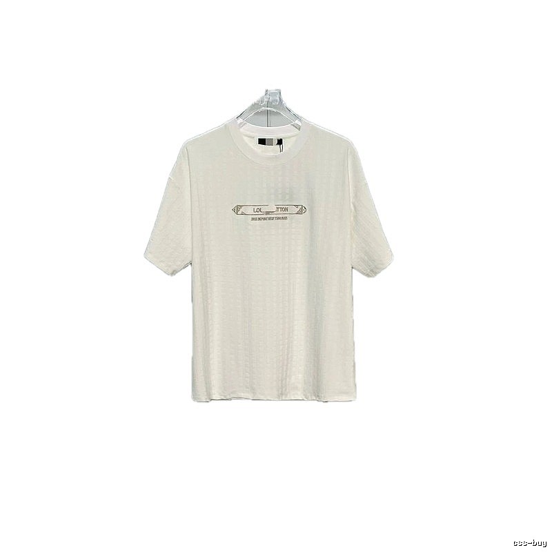 Louis Vuitton Embroidered Casual Style White Short-sleeve T-shirt